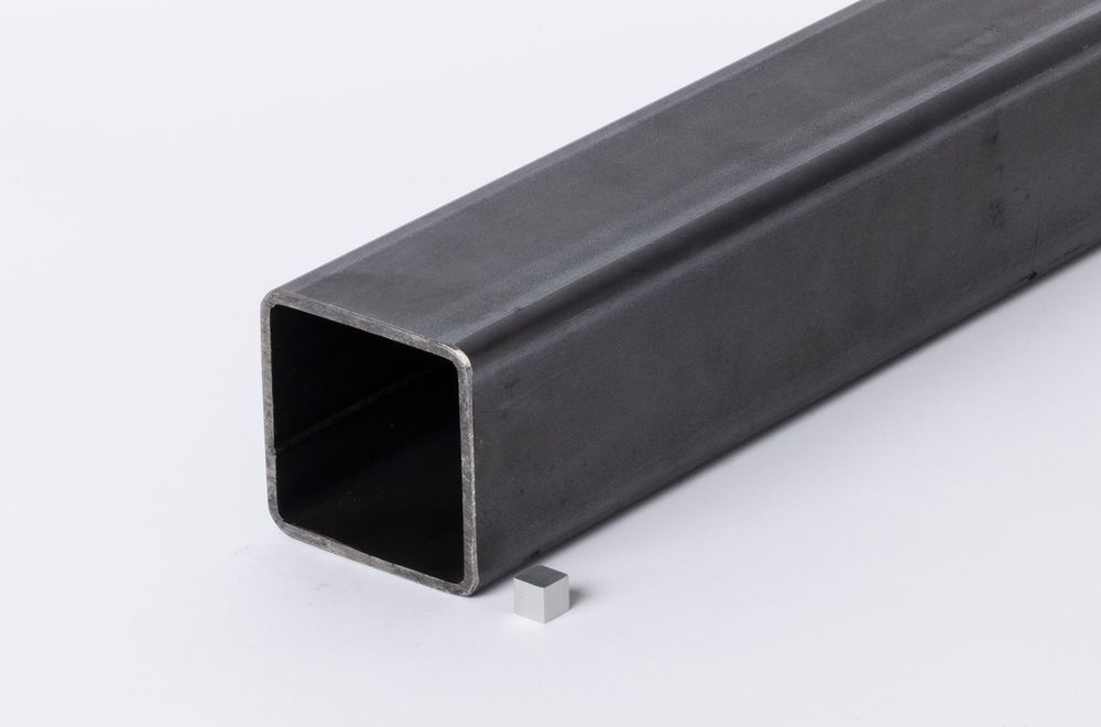 Stahlrohr vierkant schwarz 80x80x2 mm